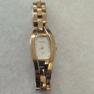 Vintage Fossil Gold Women's Bracelet Watch